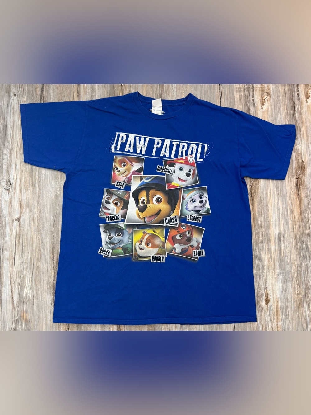 Nickelodeon Paw Patrol T-Shirt Men’s XL Blue Graphic Logo Crew Neck Cotton Dogs